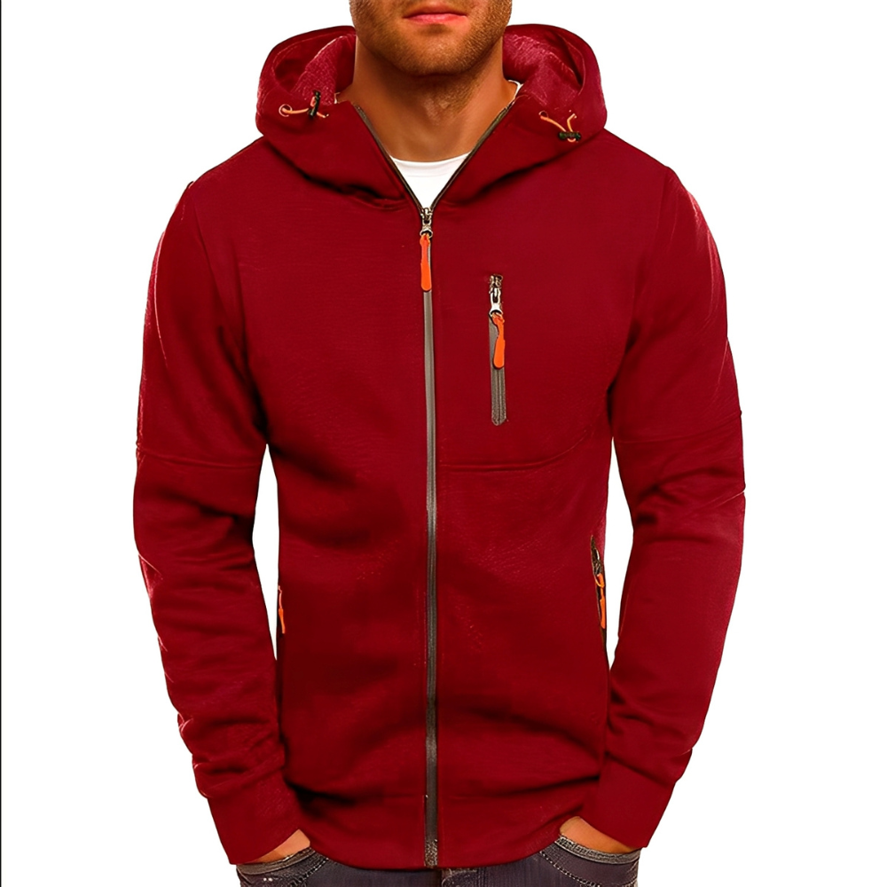 Miller - Ležérní Zip-Up Bunda s Kapucí pro Muže