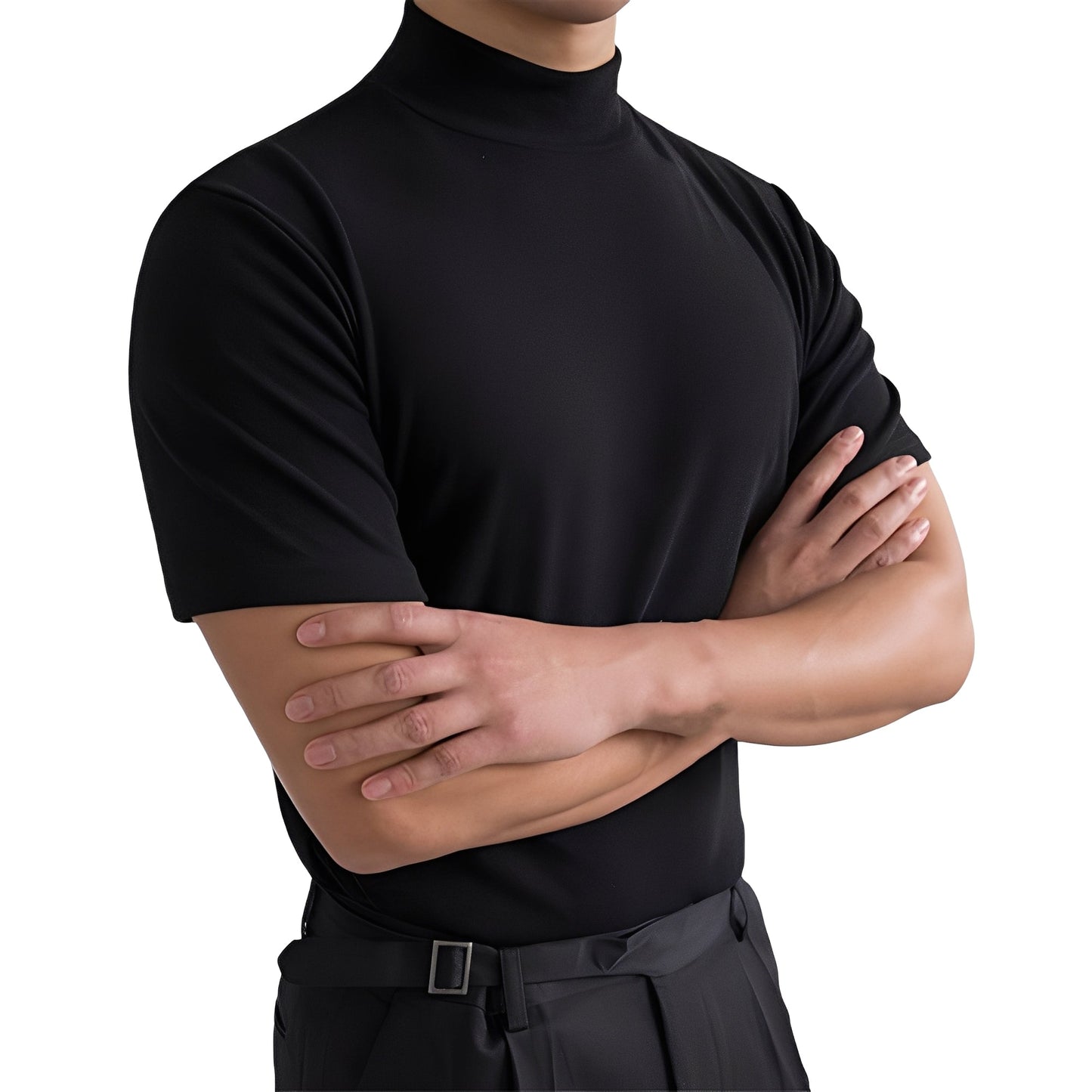 Terence - Ležérní slim-fit košile s vysokým límcem pro muže