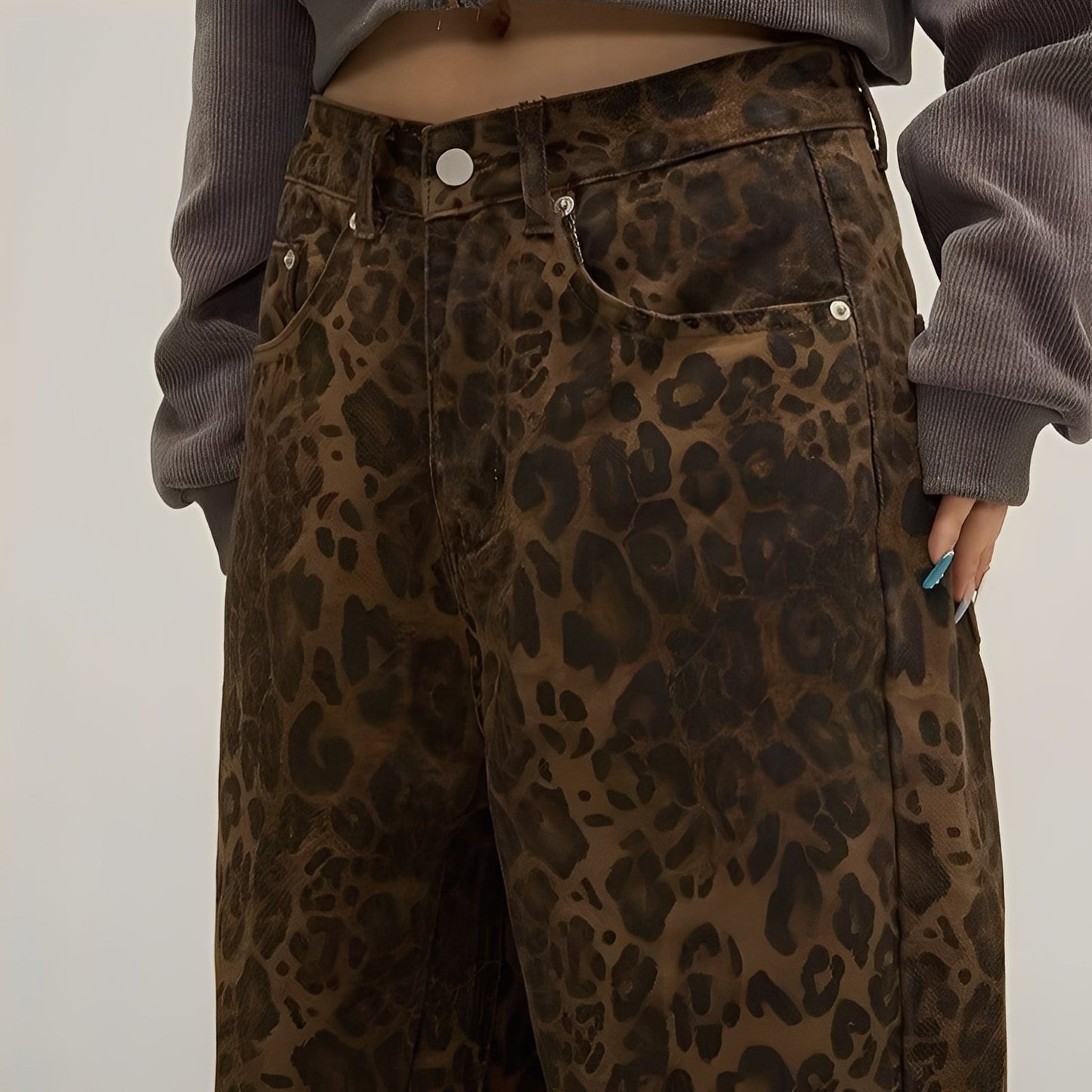Felecia - Stylové tiskované baggy džíny pro ženy
