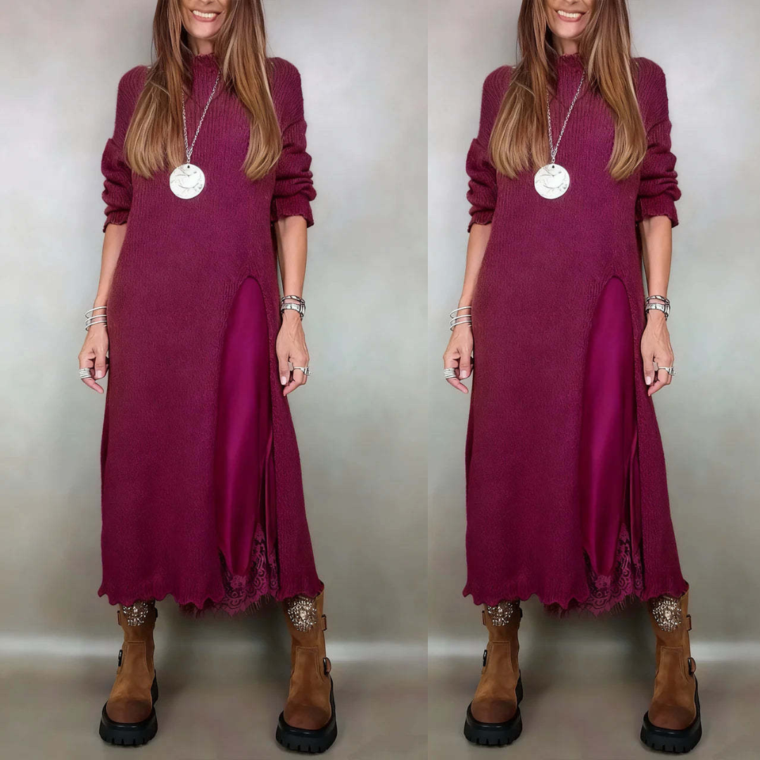 Fanny - Svetr z pleteniny a stylové dámské šaty