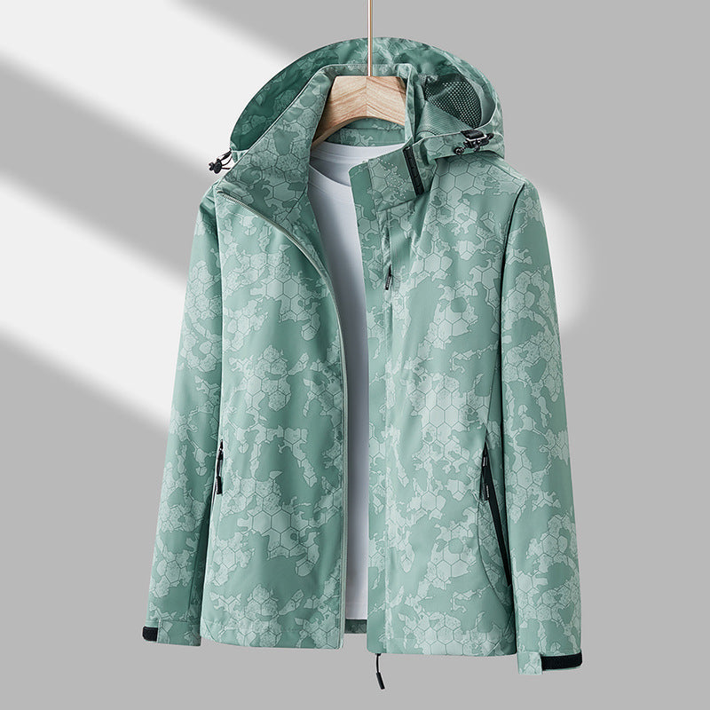 Palmer - Tiskaná unisex větrovka s kapucí
