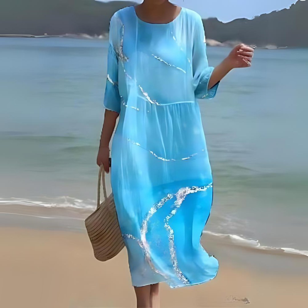 Alina – Plynoucí Midi Šaty