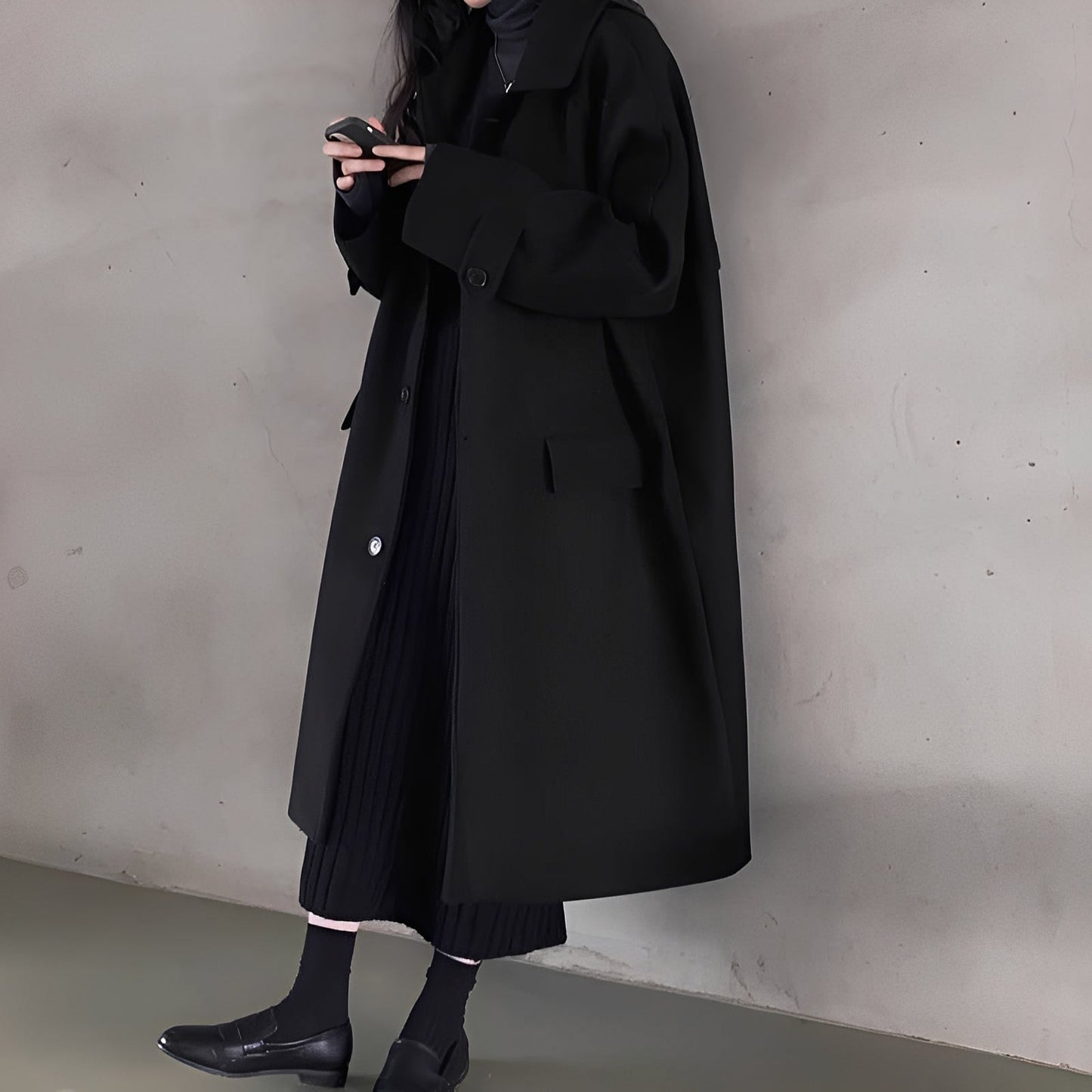 Estelle - Klasický jednoradový vlněný kabát pro dámy