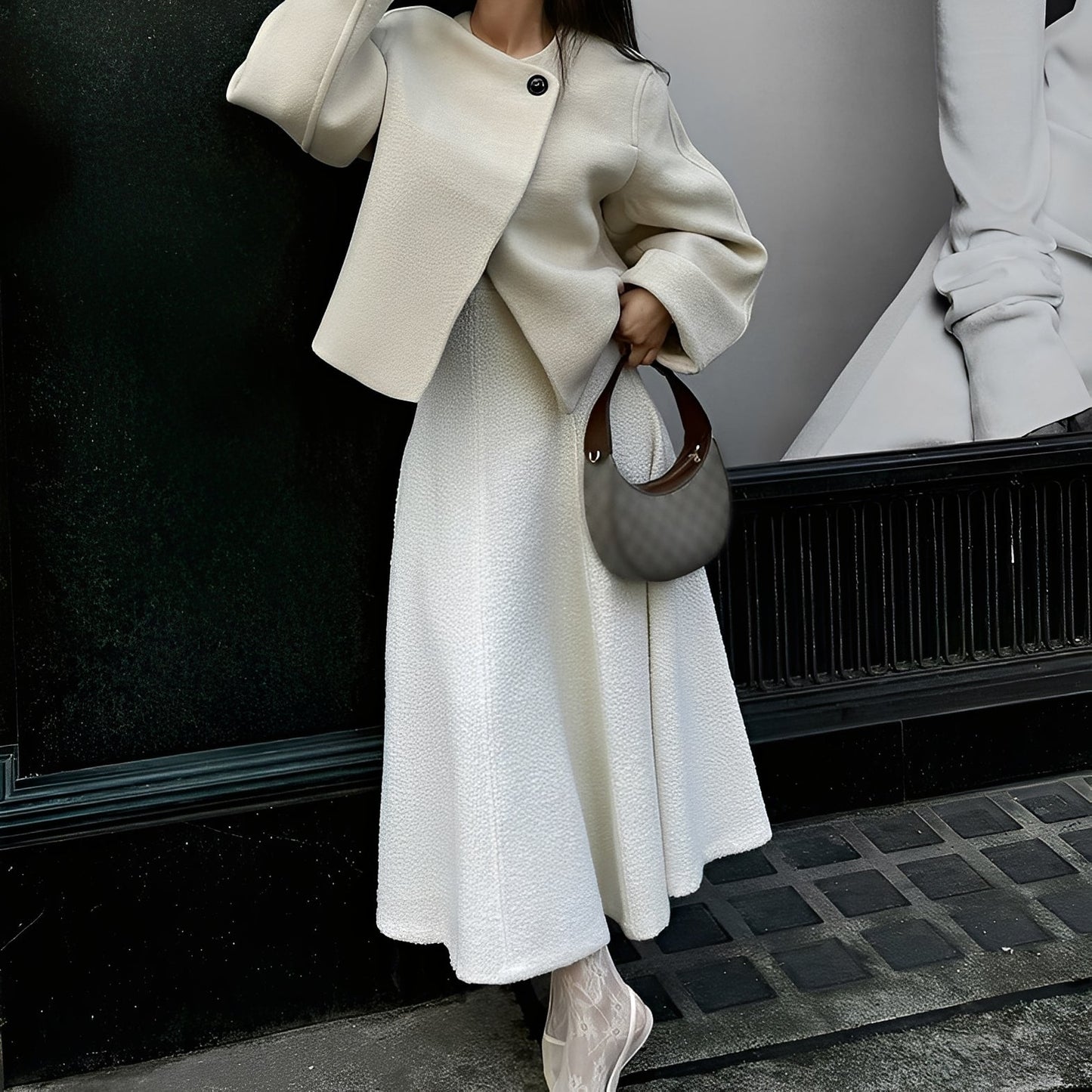 Beatrice - Elegantní krátký kabát z vlny pro dámy