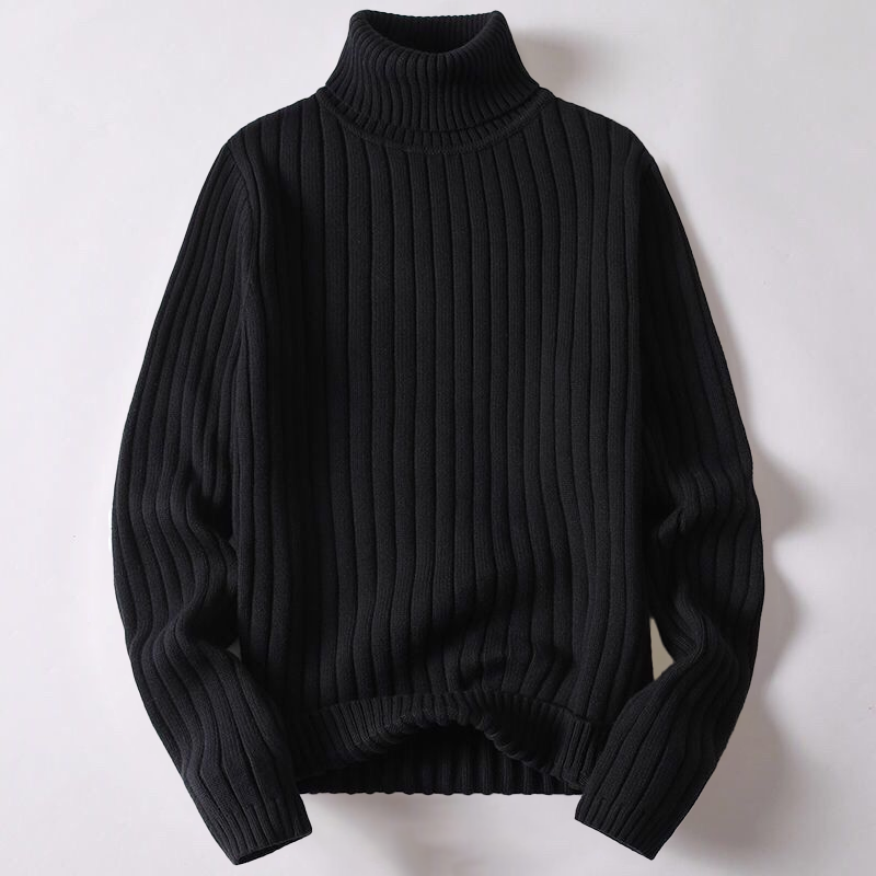 Vincenzo - Elegantní Svetr s Vysokým Límcem z Merino Vlny