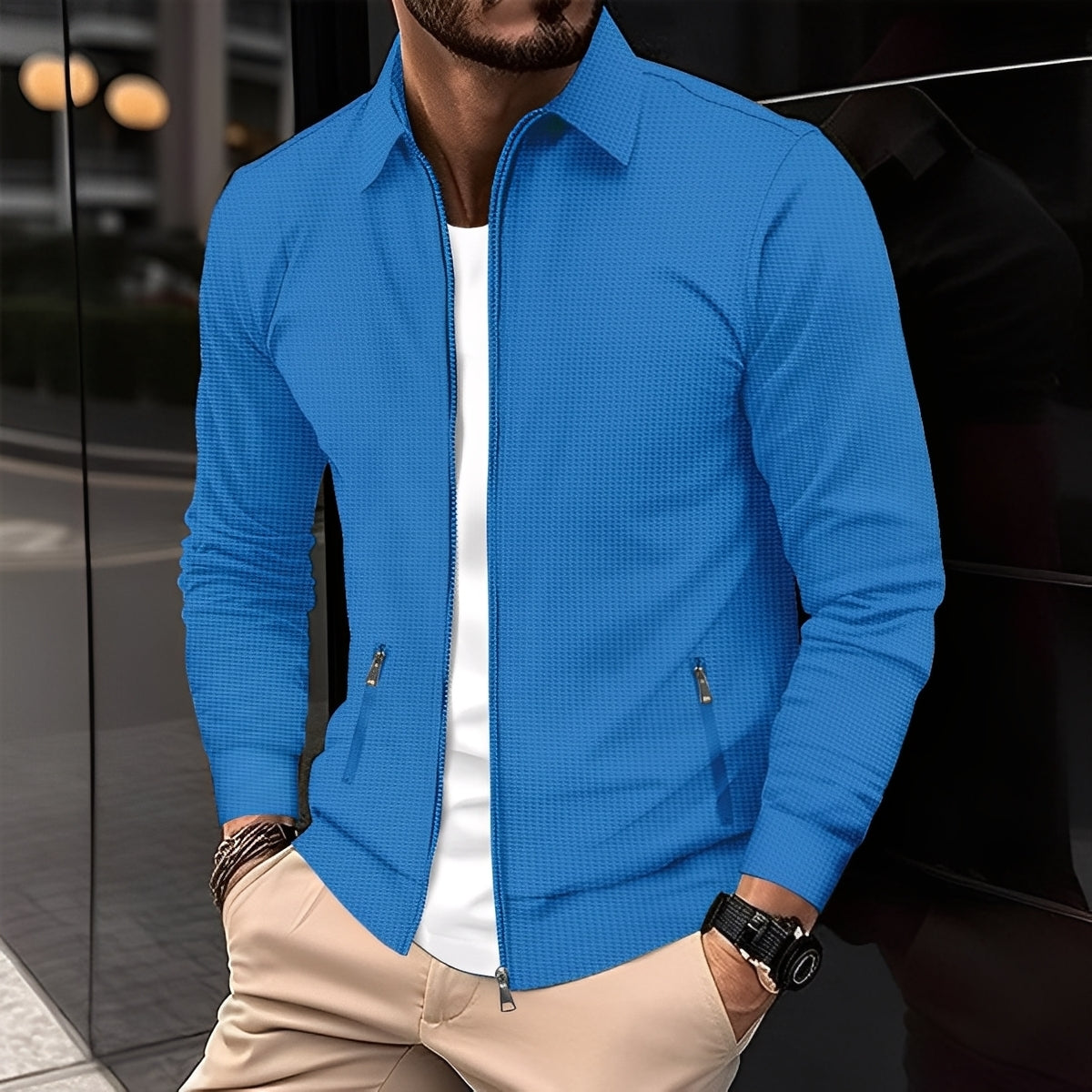 Anthony - Moderní bunda s kapsami na zip pro muže