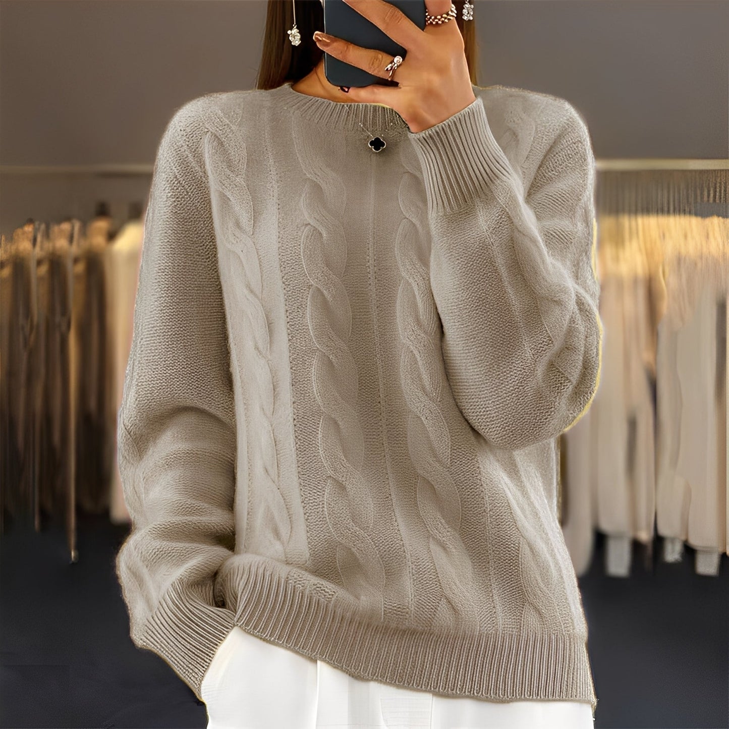 Leanne - Klasický, stylový pletený svetr pro ženy