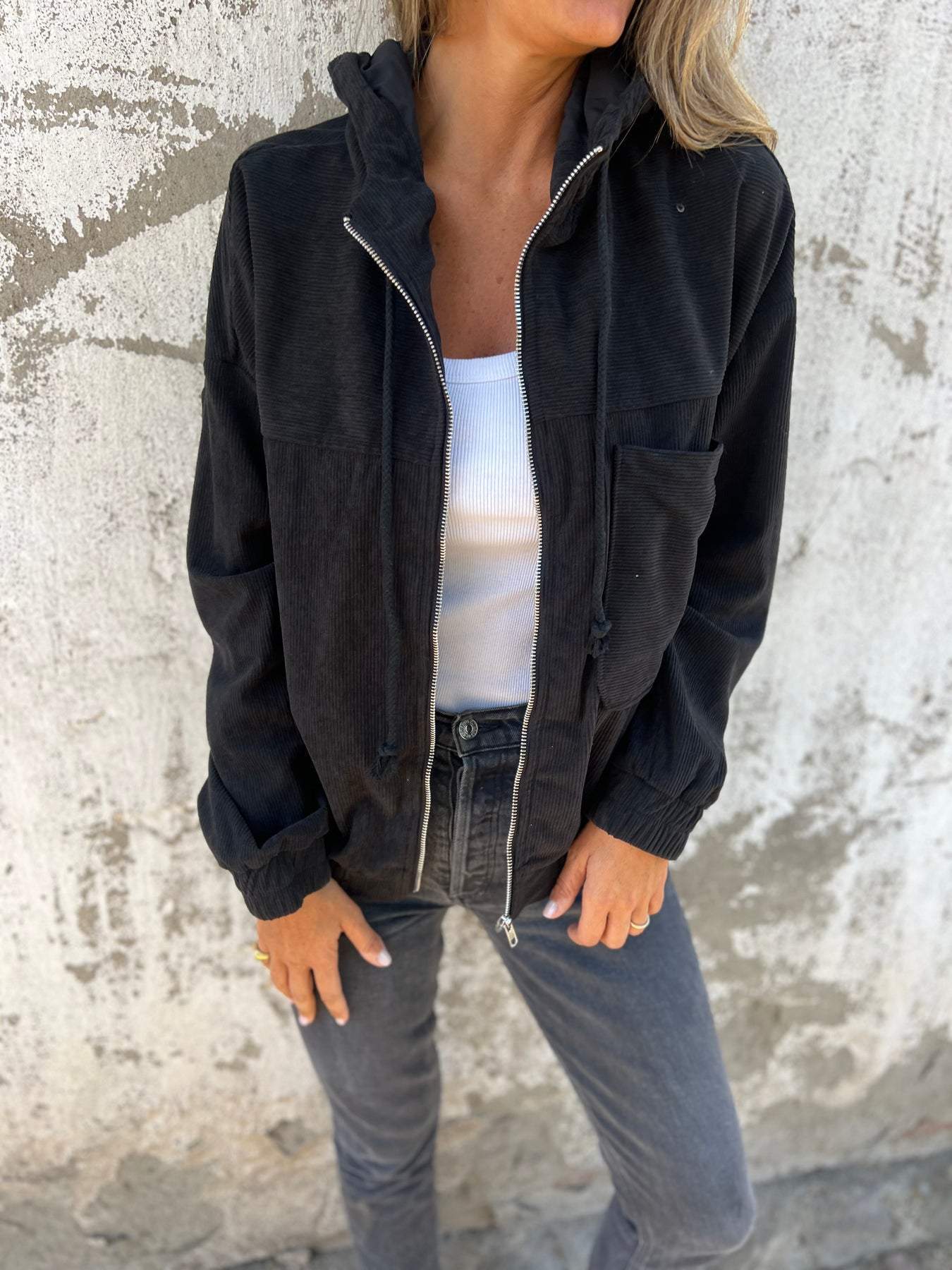 Ariellee – Bunda Casual s Kapucí a Zipem