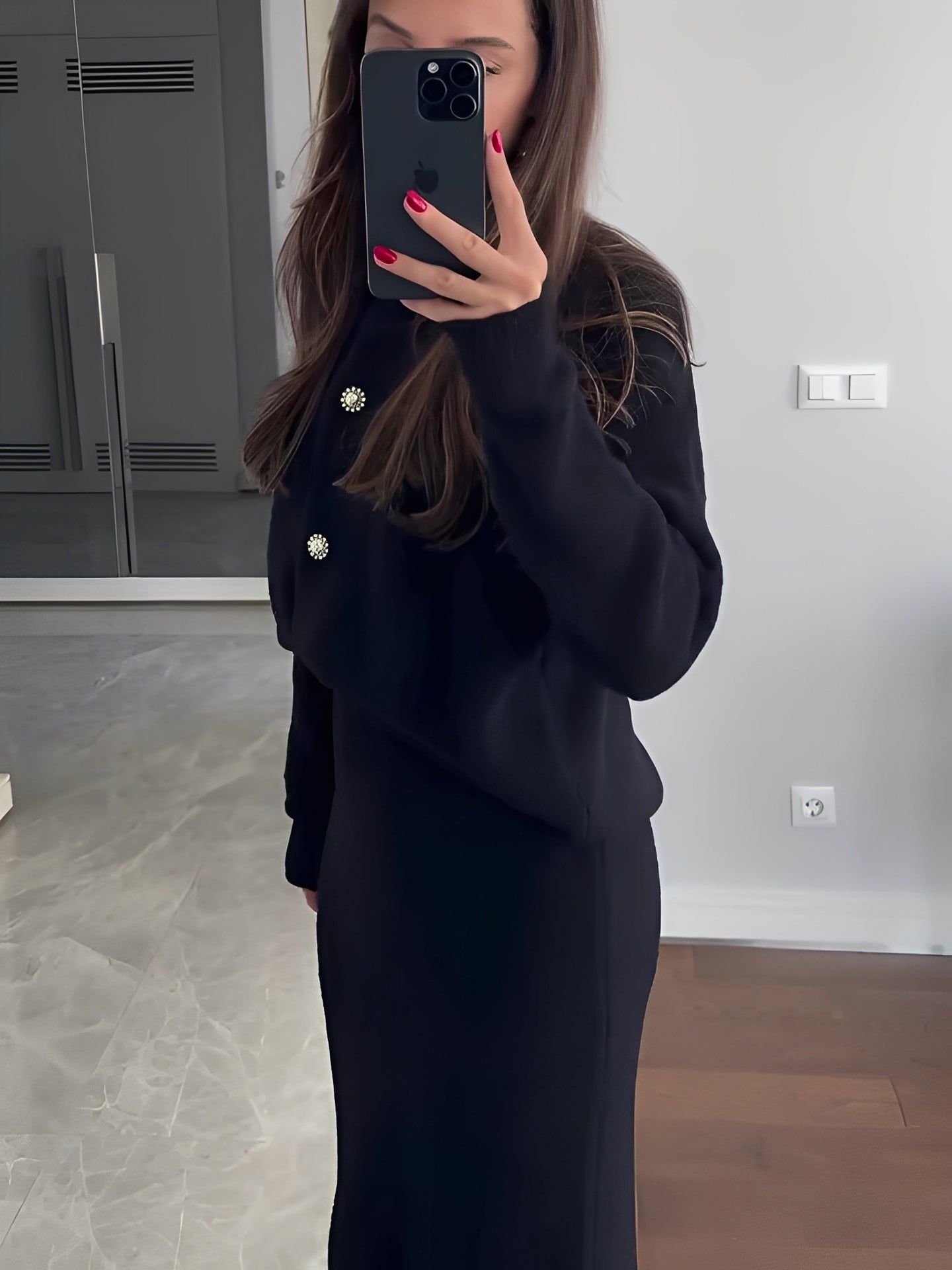 Cecilia - Elegantní souprava z kardiganu a sukně pro dámy