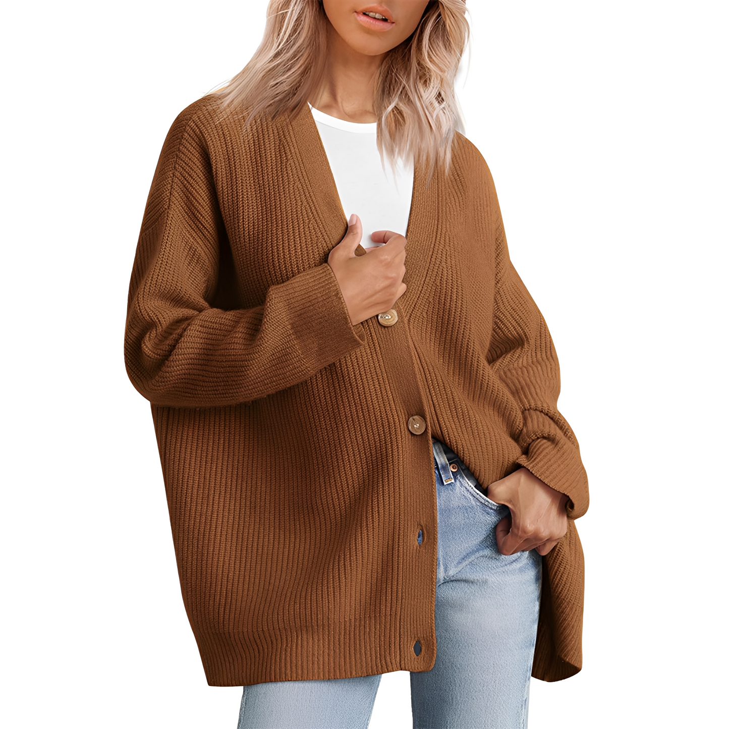 Christal - Ležérní oversize cardigan pro ženy