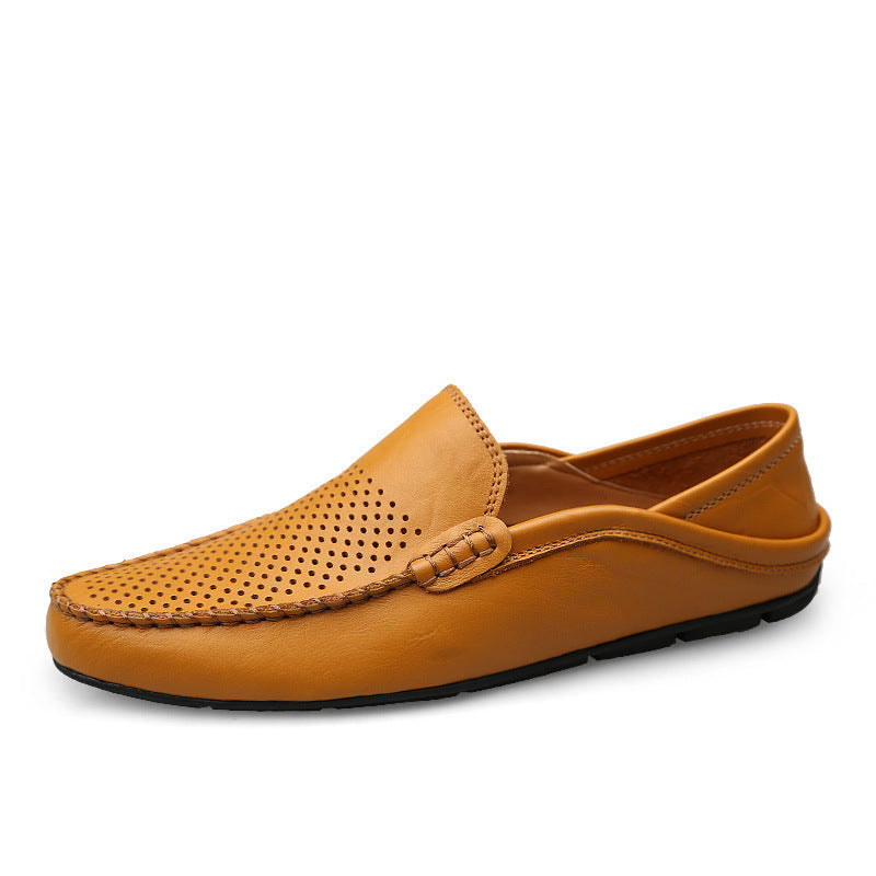 Edric - Formální, pohodlné kožené slippery pro muže