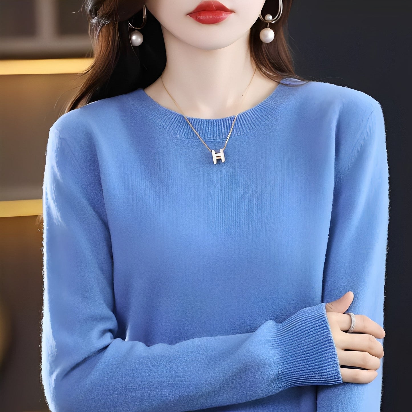 Julia - Elegantní, úzký vlněný svetr pro ženy