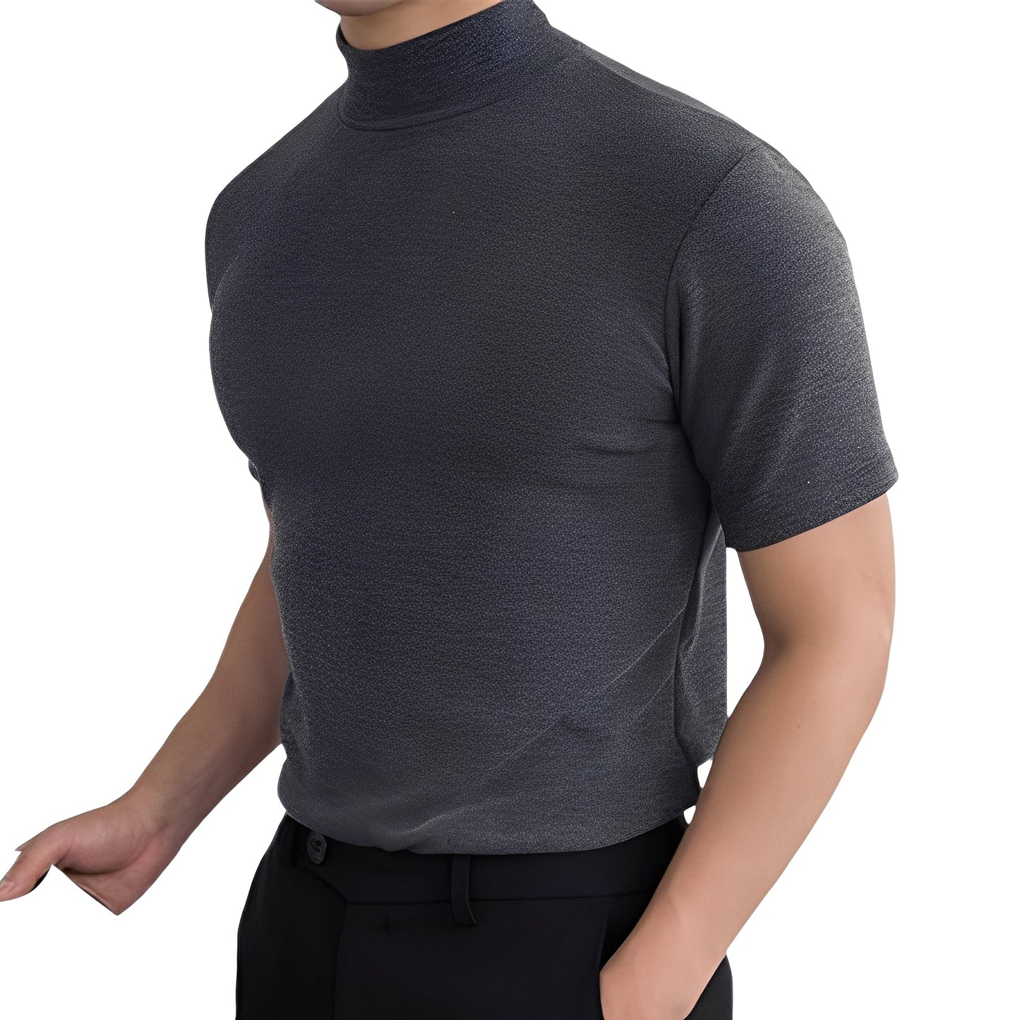Terence - Ležérní slim-fit košile s vysokým límcem pro muže