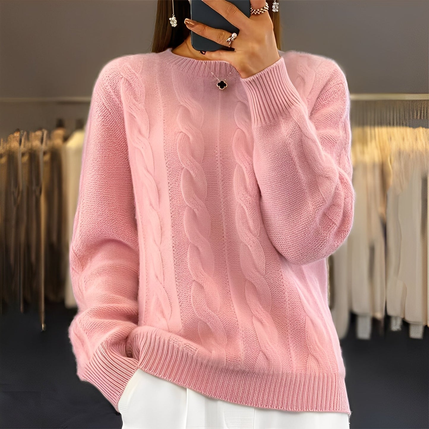 Leanne - Klasický, stylový pletený svetr pro ženy
