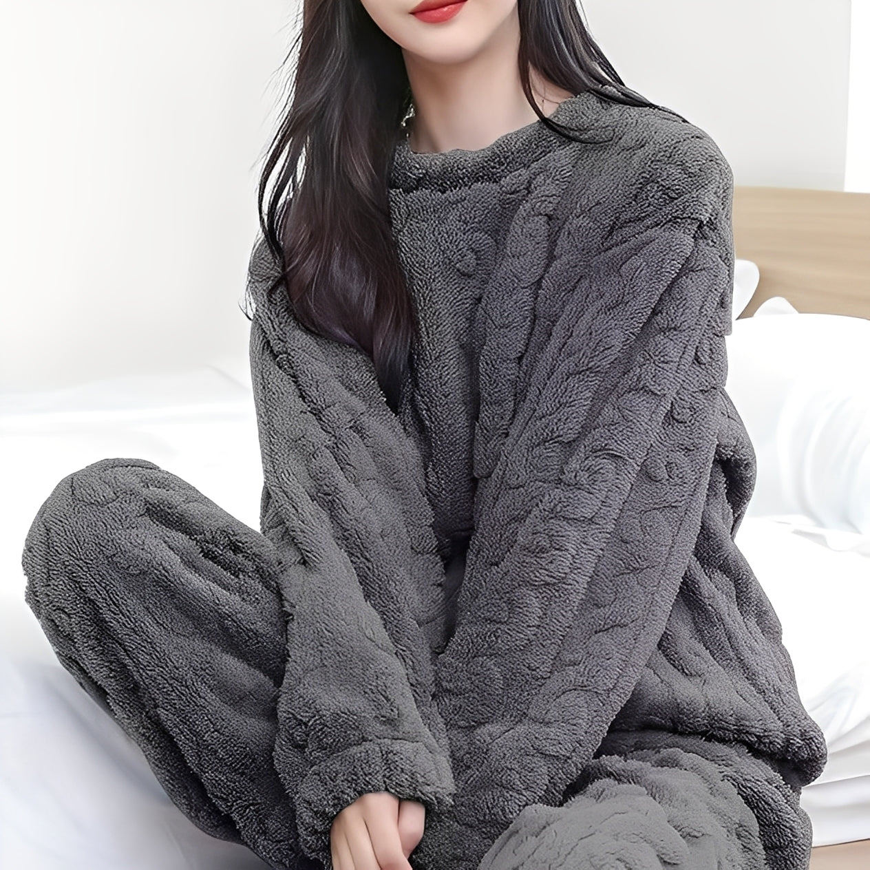 Kilie - Pohodlná, pohodlná dvoudílná fleecová souprava pro ženy