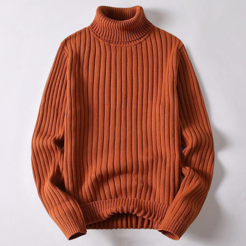 Vincenzo - Elegantní Svetr s Vysokým Límcem z Merino Vlny