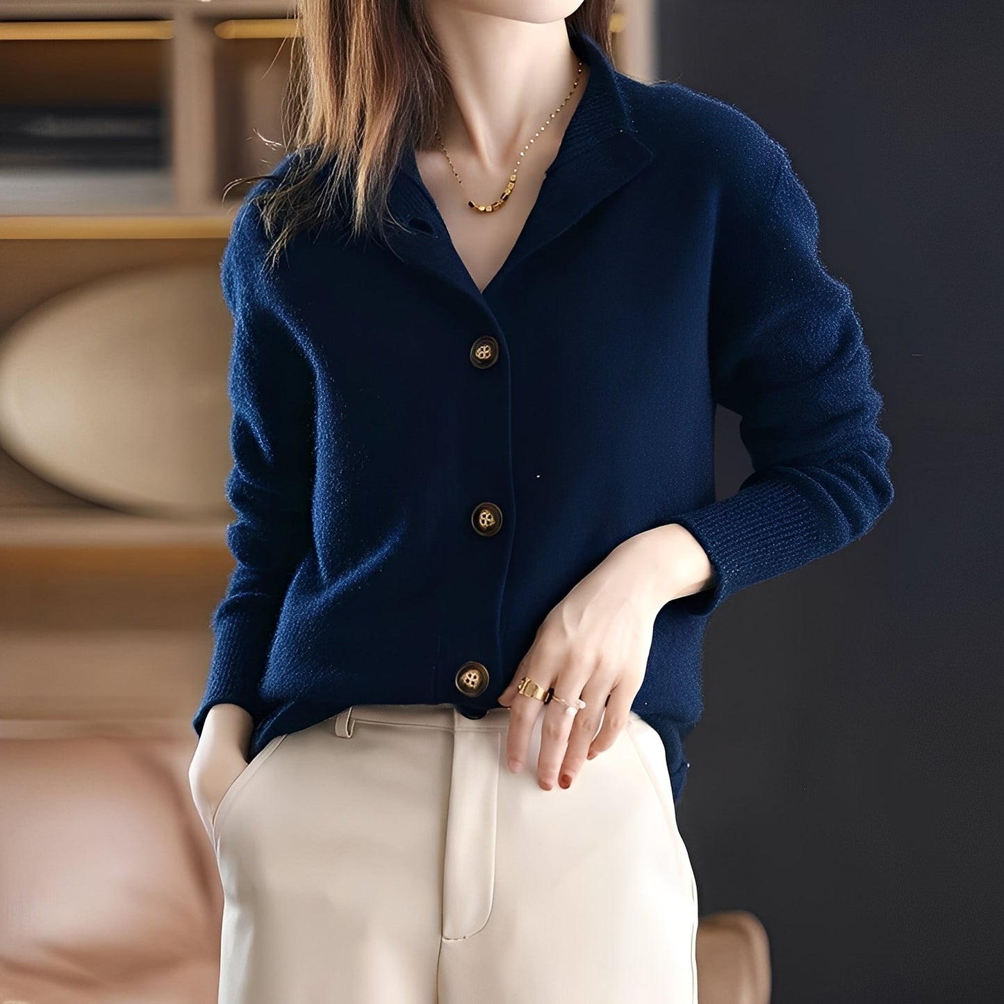 Michelle - Elegantní, volně pletený cardigan pro dámy