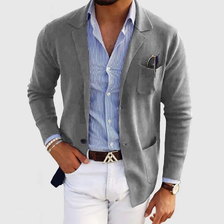 Silvanus - Pánské Casual Pletený Sako, Lehký