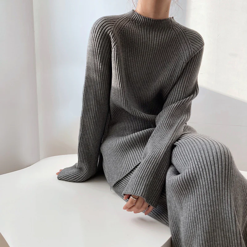 Winona - Ležérní, volně pletené outfit-sada pro dámy