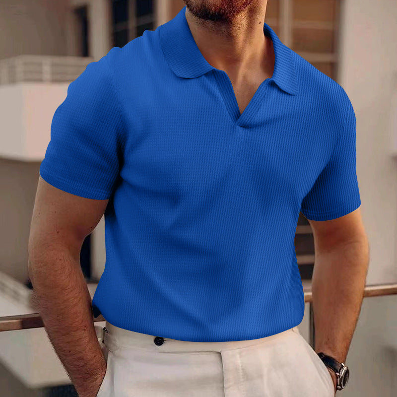 David - Jednoduché vaflové polotriko pro muže