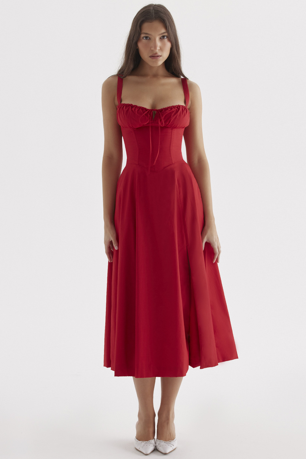 Jacqueline - Elegantní midi korzetové šaty pro dámy