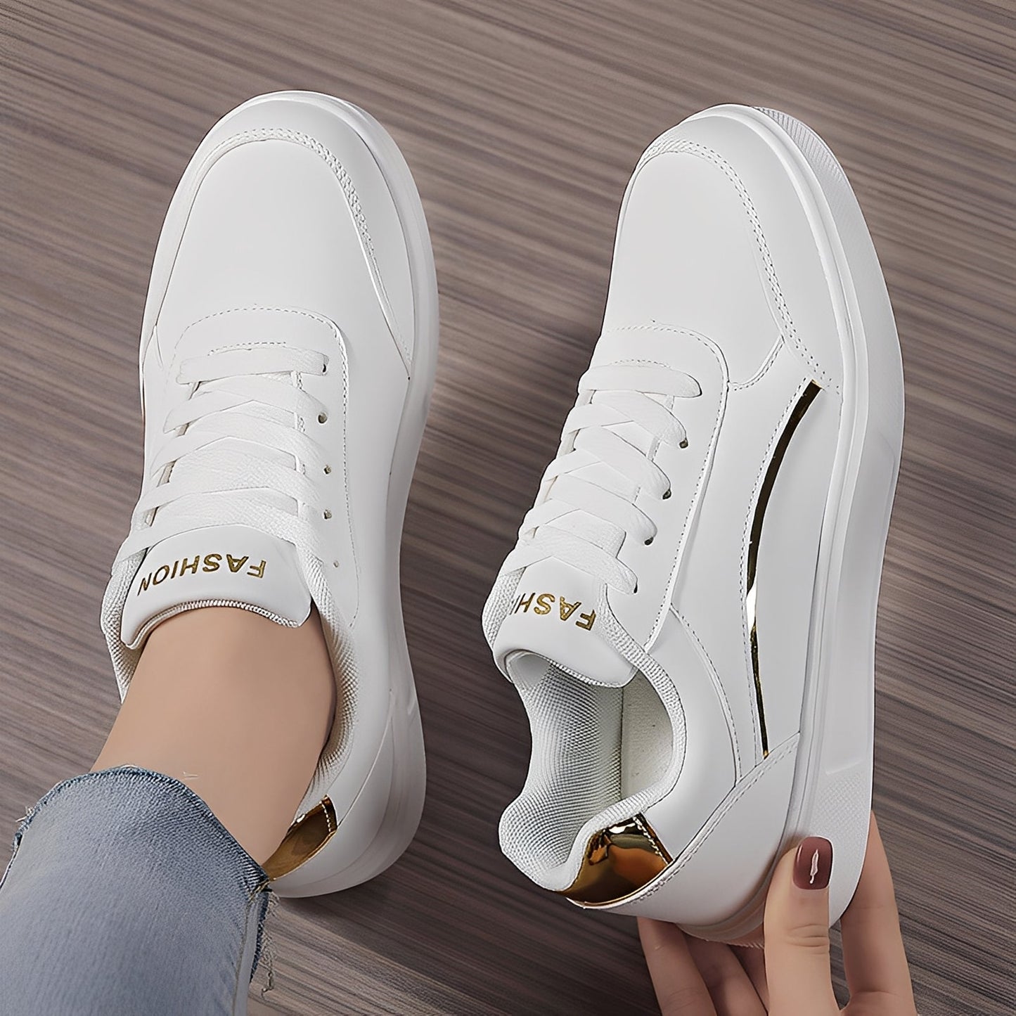 Rexanne - Stylové Sneakers z PU Kůže pro Ženy