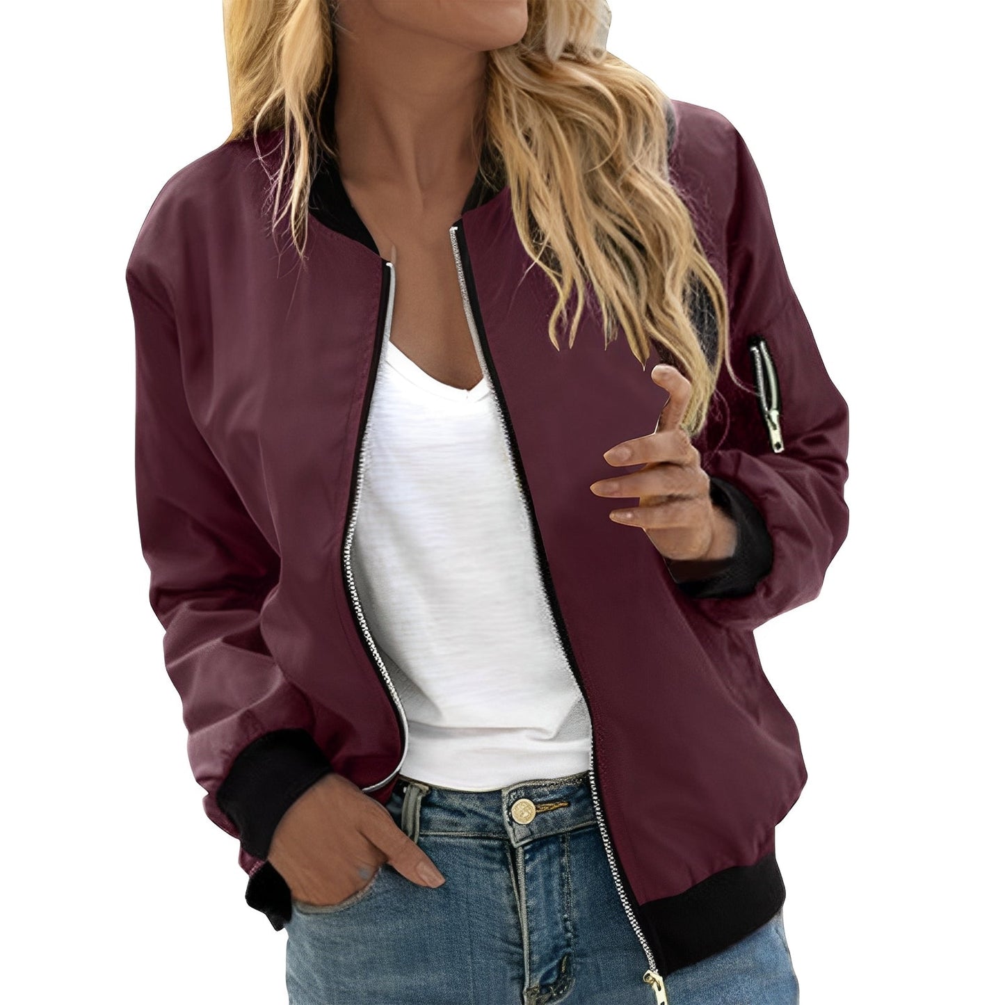 Vanessa - Stylová bomber bunda se zipem pro ženy