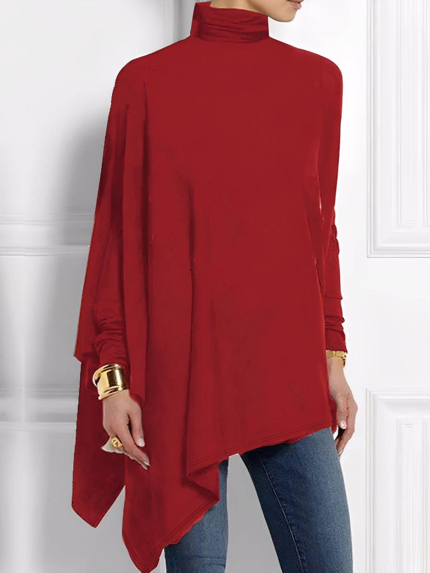 Kalysta - Stylové asymetrické Fleece-Oberteil pro ženy