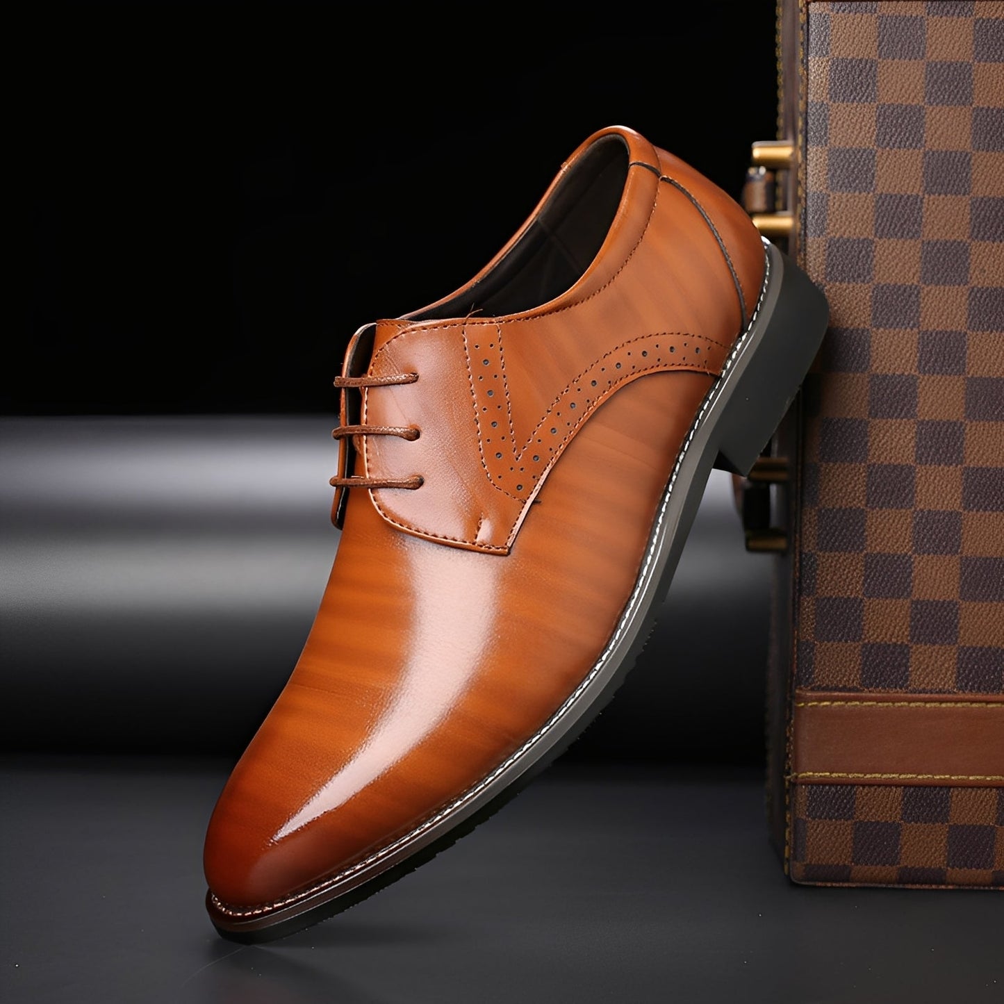 Desmond - Formální kožené boty s brogue detaily pro muže