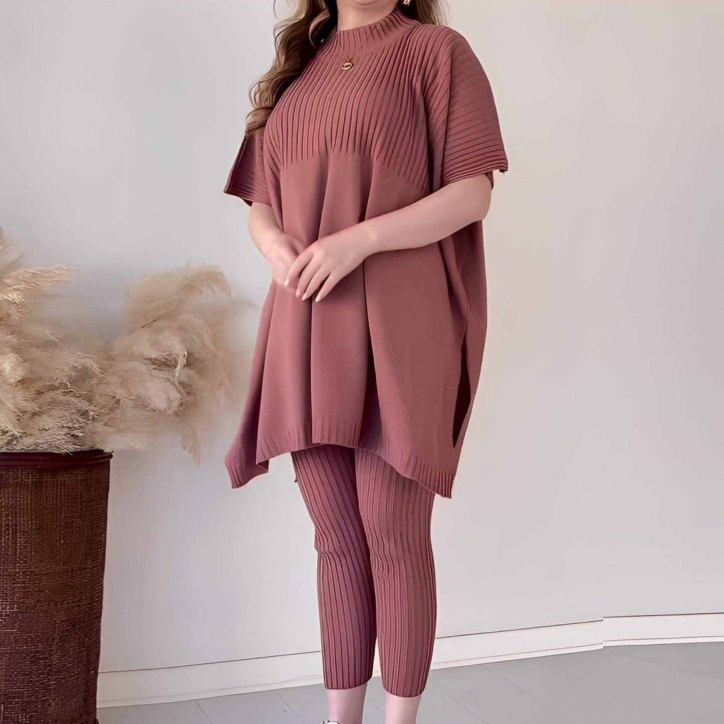 Roxanna - Ležérní, volně sedící dvoudílná pletená souprava pro dámy
