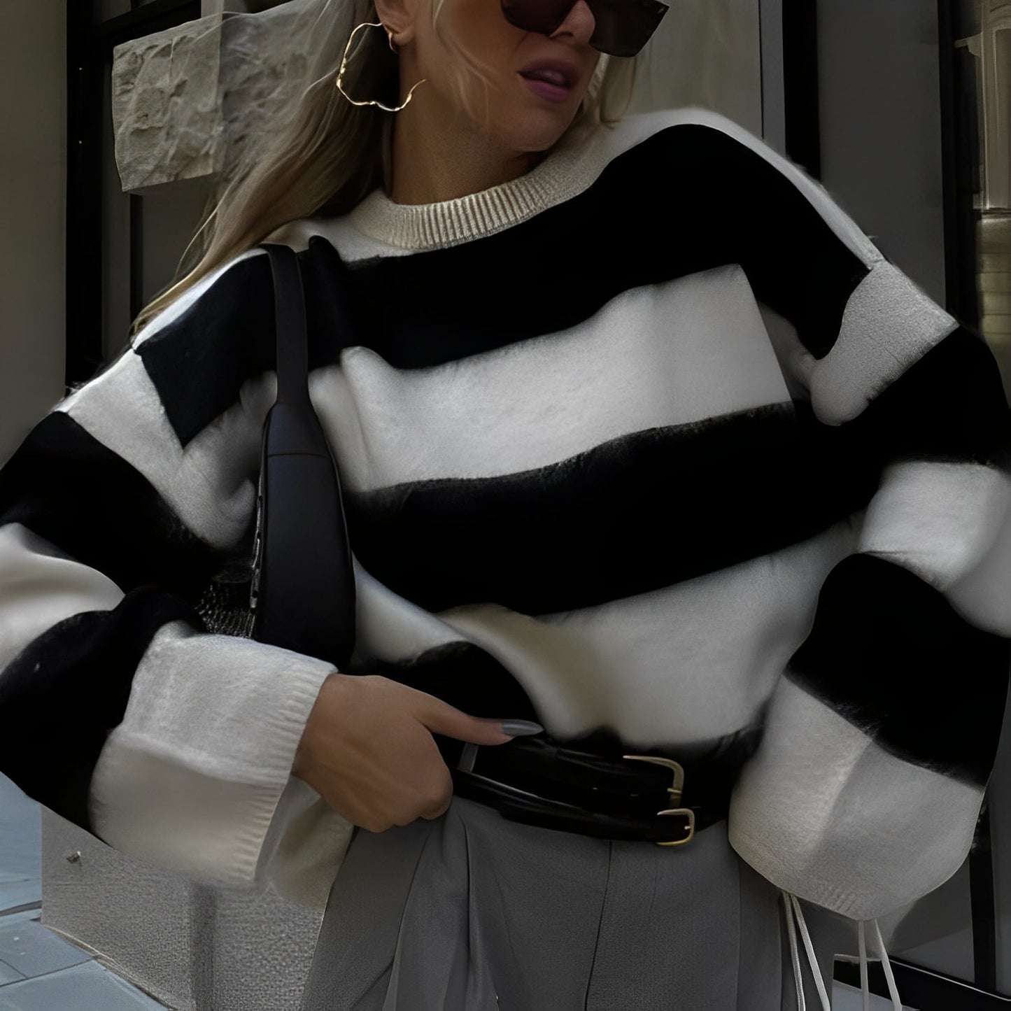 Shanelle - Klasický pulovr s kulatým výstřihem pro ženy