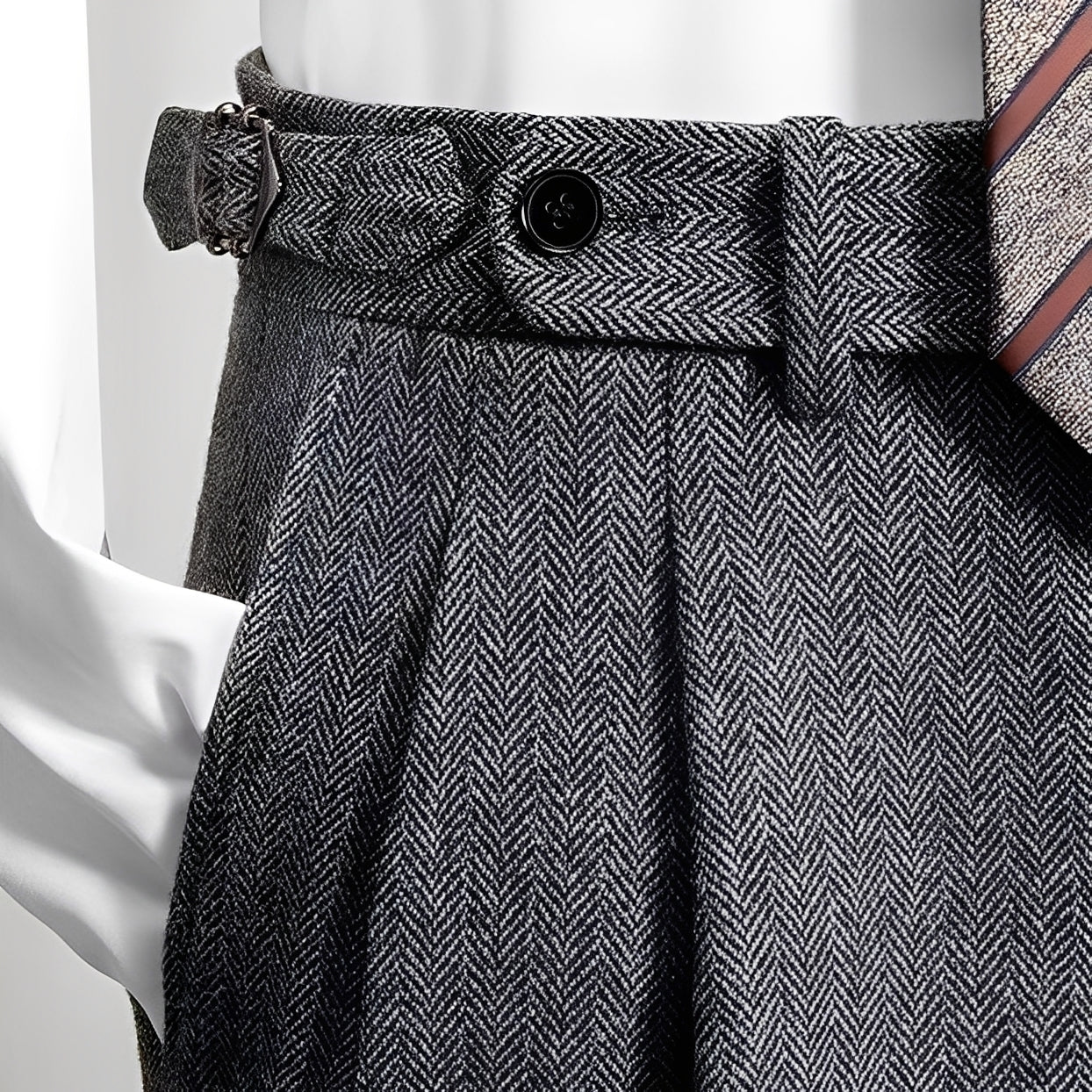 Osbert - Ležérní tweed-vlnené kalhoty pro muže