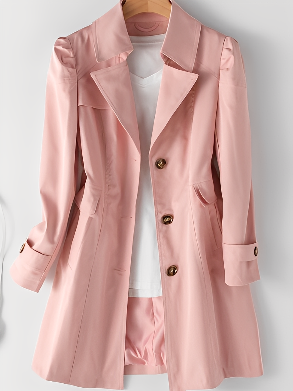 Hillary - Lässiger Kaschmir-Trenchcoat pro Dámy