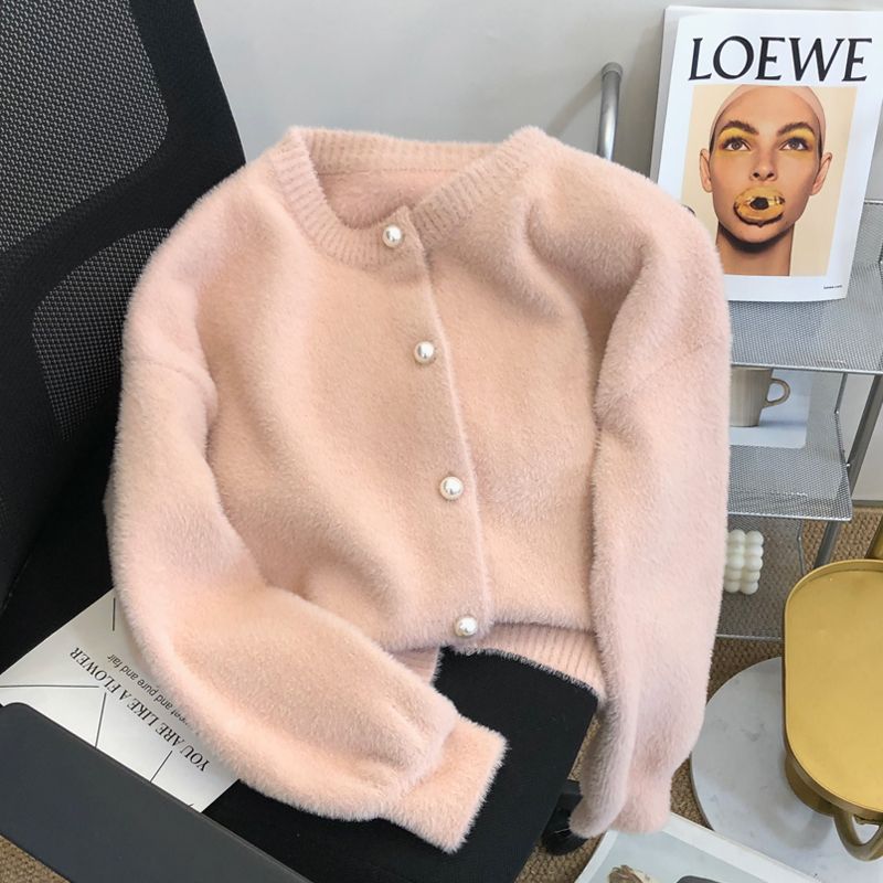 Natille - Měkký pletený cardigan z umělé kožešiny pro dámy