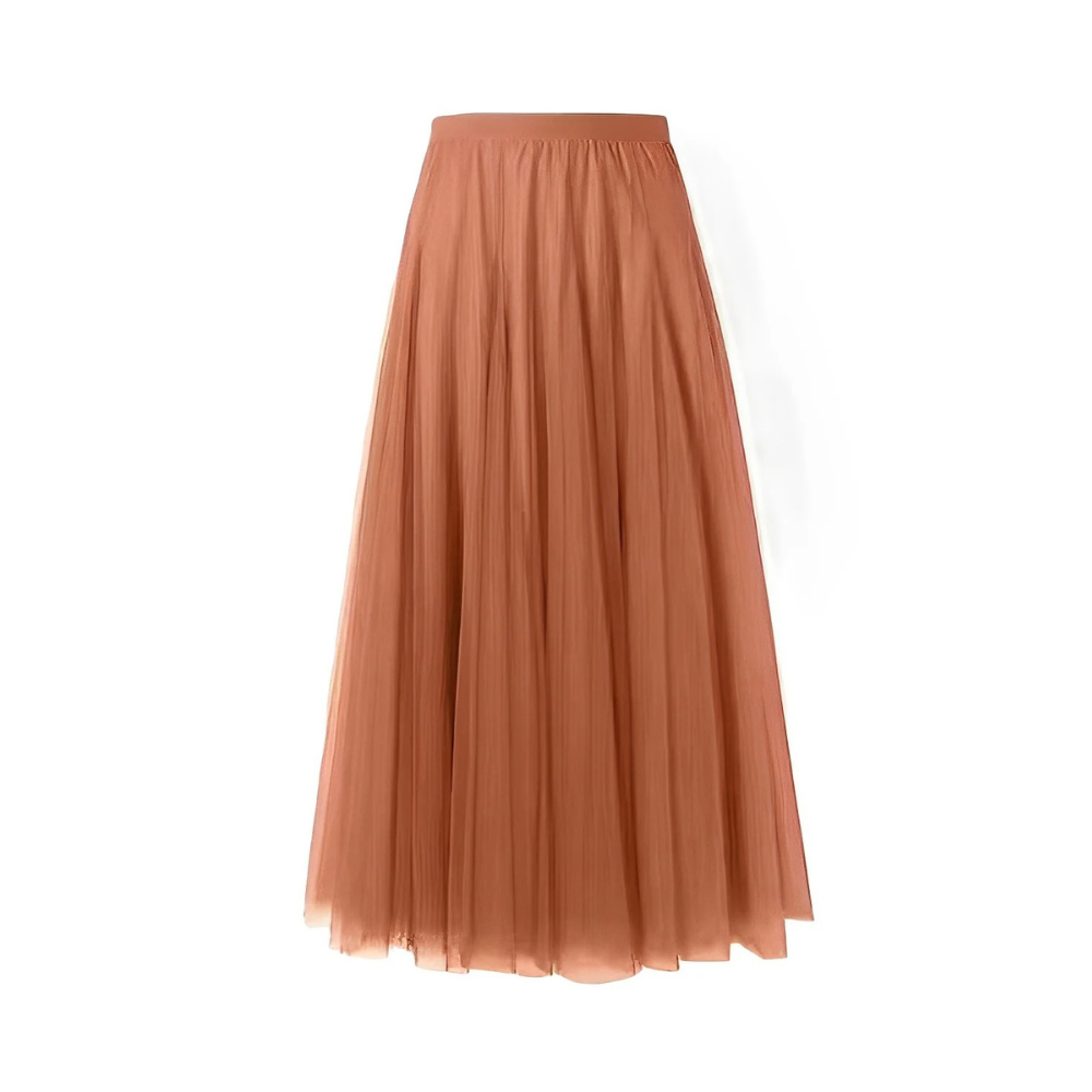 Kelly - Ležérní midirok z plisované síťoviny pro dámy