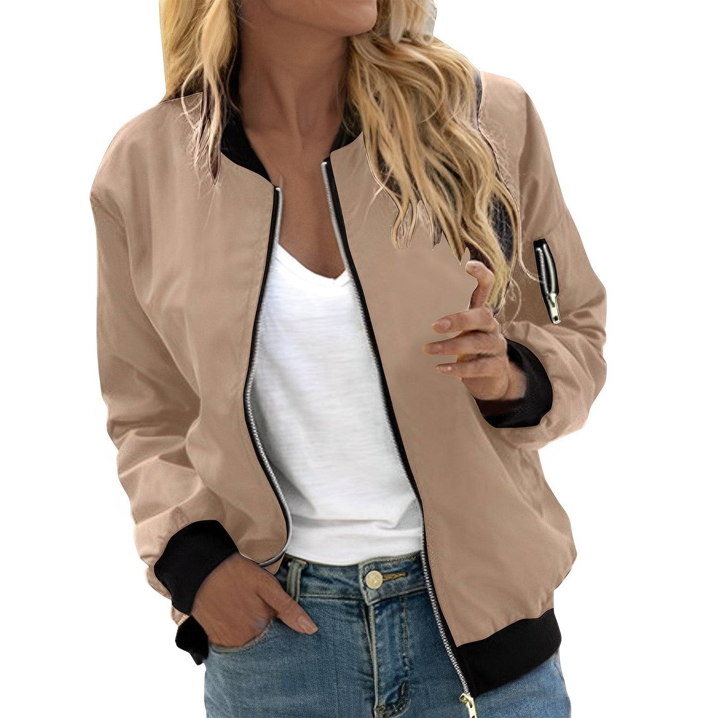 Vanessa - Stylová bomber bunda se zipem pro ženy
