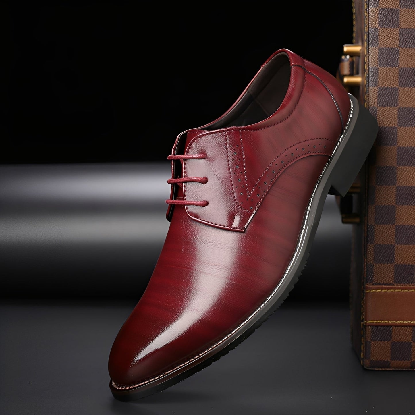 Desmond - Formální kožené boty s brogue detaily pro muže