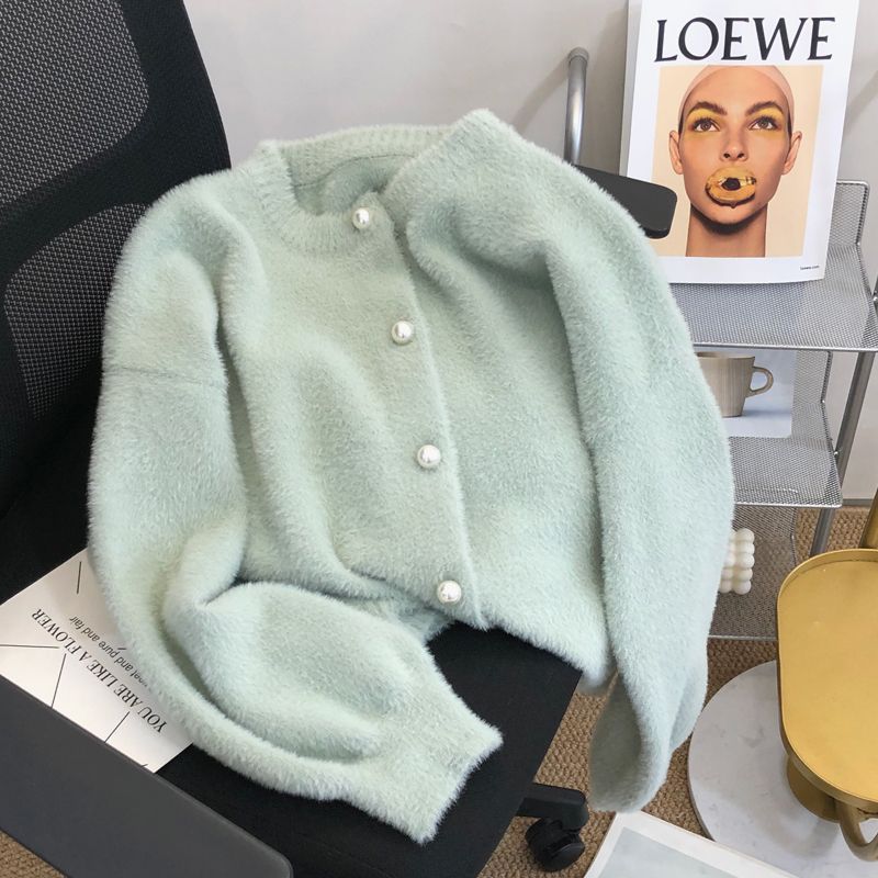 Natille - Měkký pletený cardigan z umělé kožešiny pro dámy
