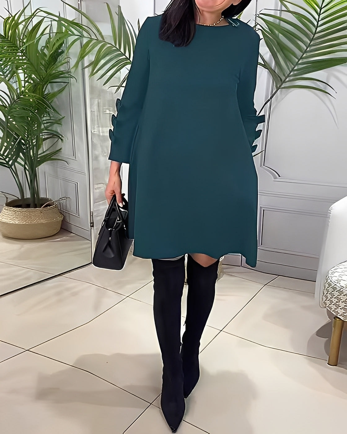 Elenora - Stylové šaty s dlouhými rukávy pro ženy