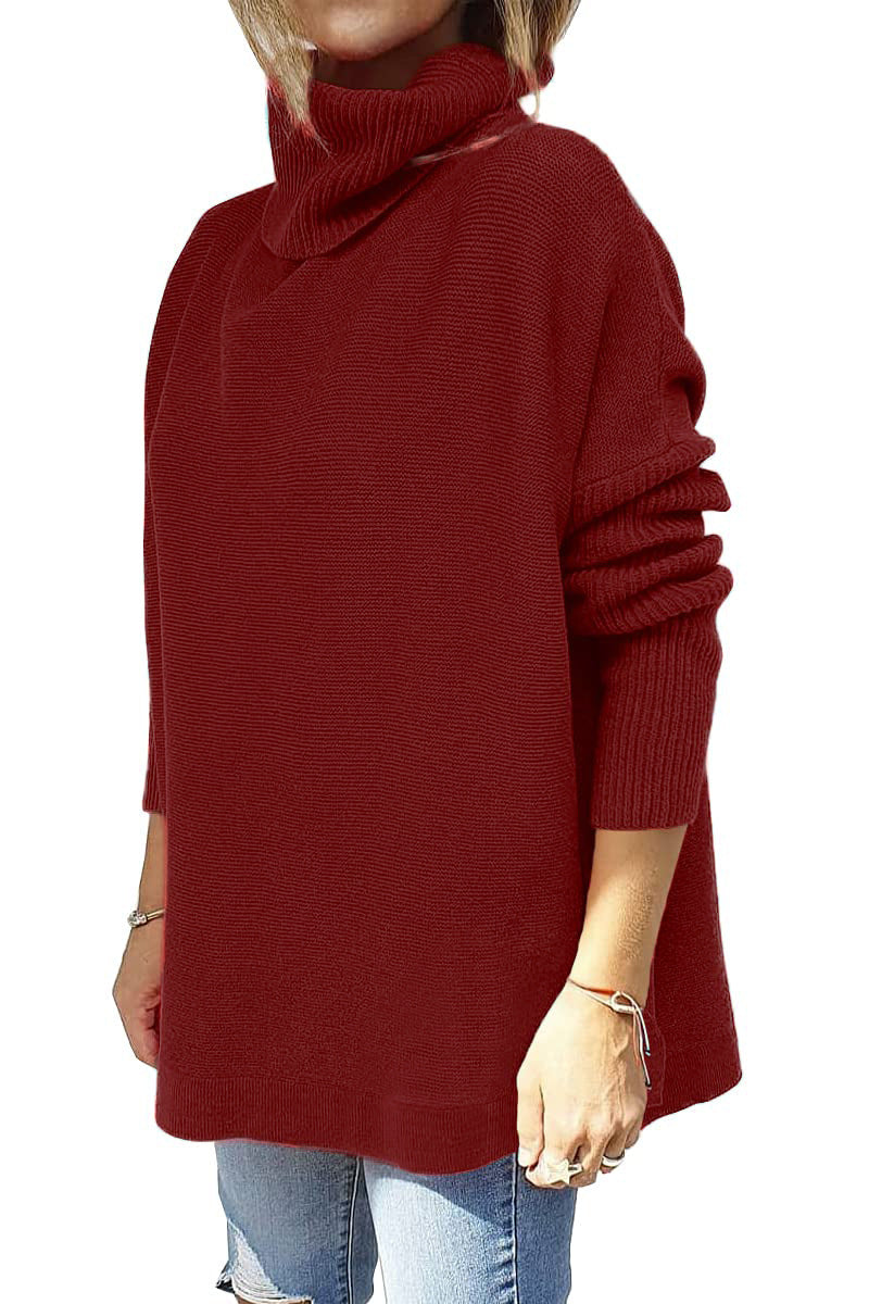 Macey - Lässiger Rollkragenpullover aus Wolle für Damen