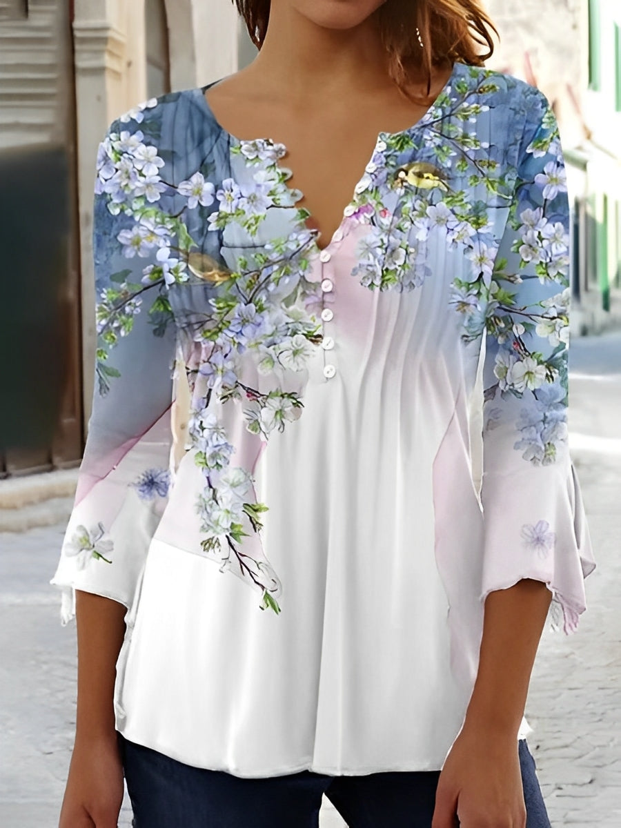 Eloise - Elegantní top s květinovým potiskem pro dámy