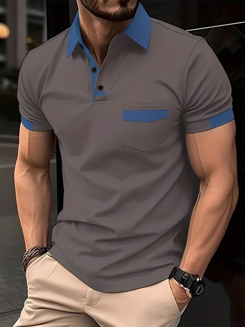 Darwin - Ležérní slim-fit polotriko pro muže
