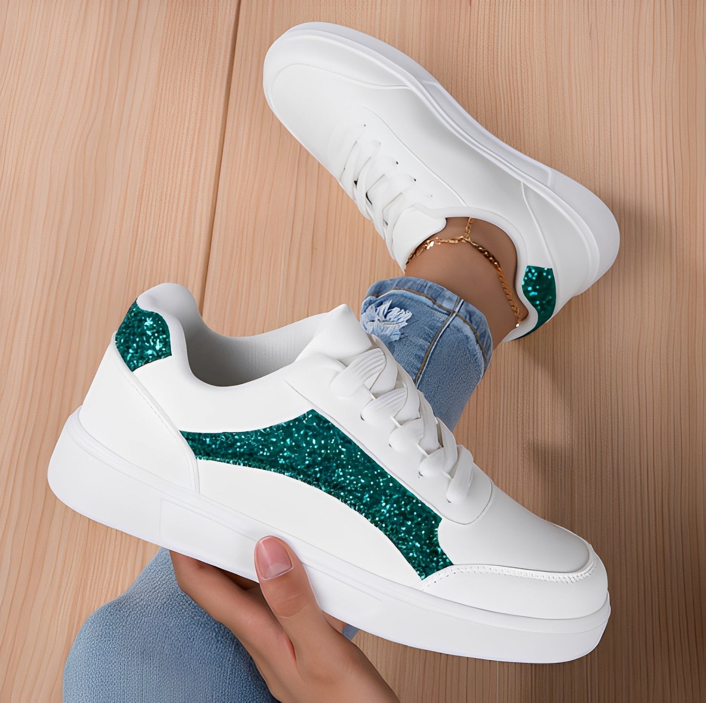 Rexanne - Stylové Sneakers z PU Kůže pro Ženy