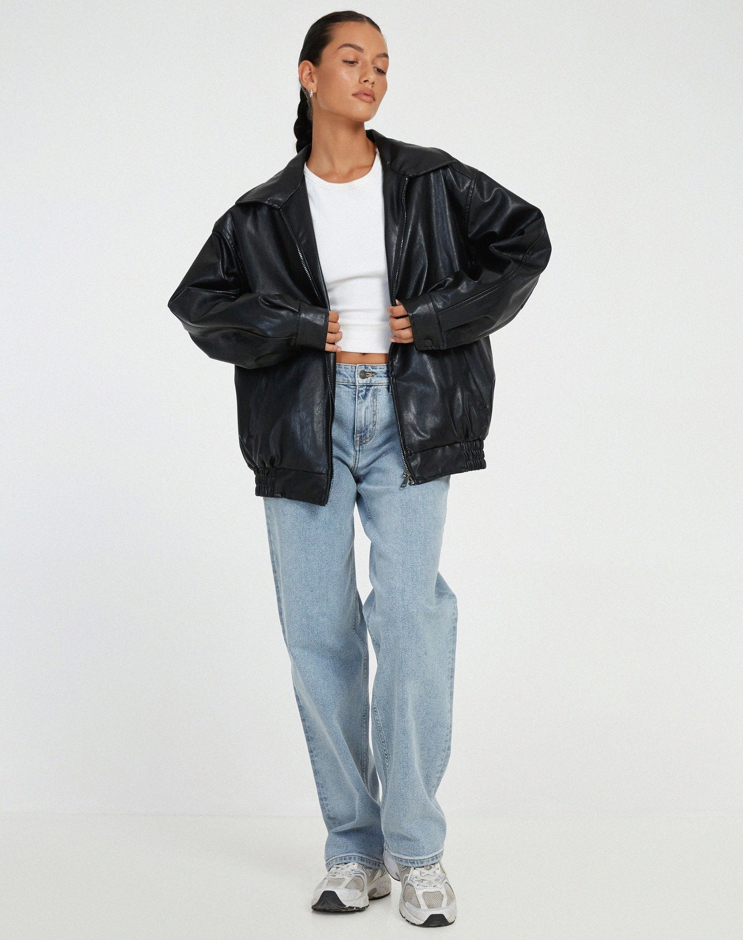 Sophia – Oversize kožená bunda v ležérním stylu