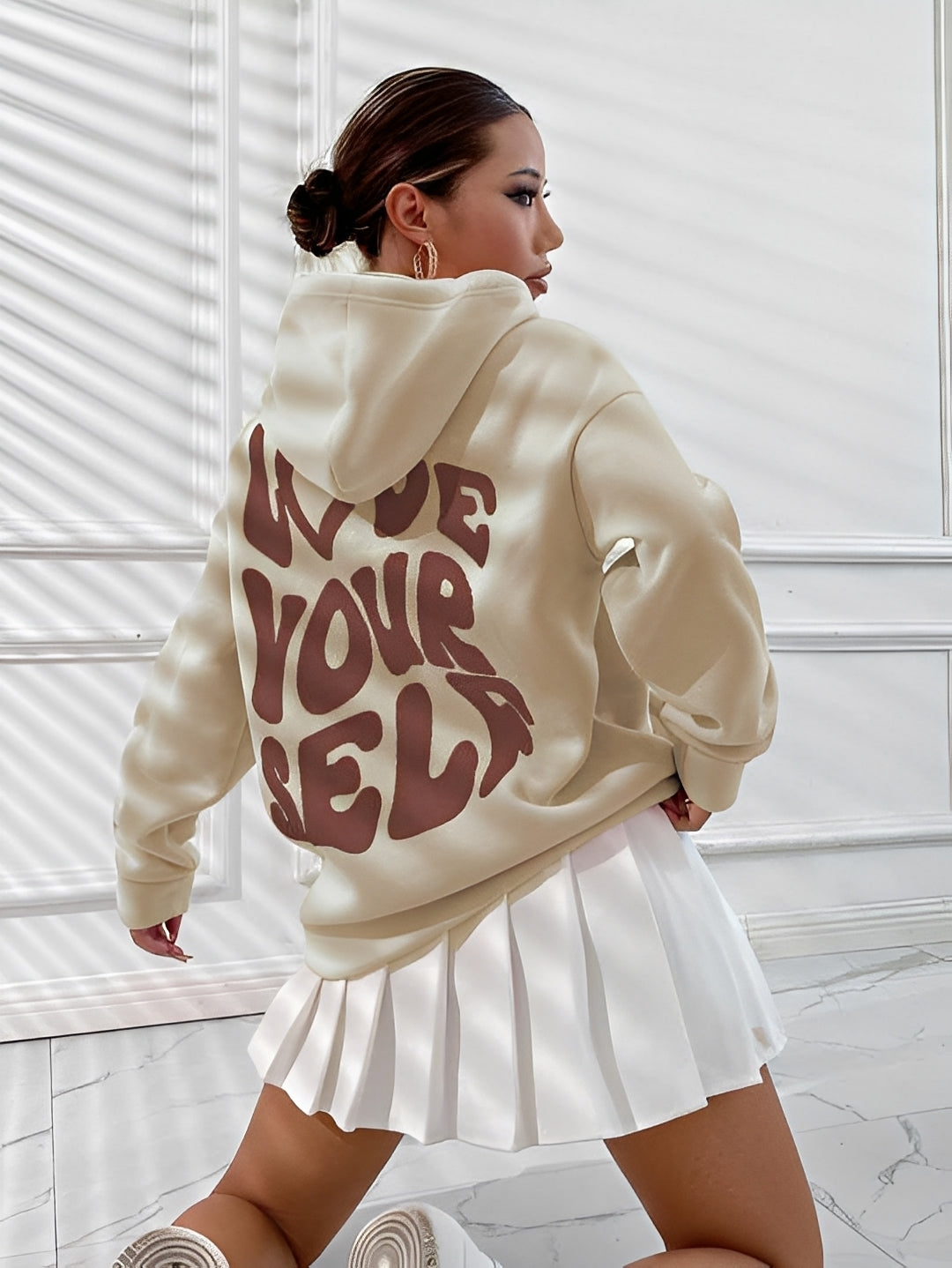 Rebeccah - Tisknutý, volně střižený dámský hoodie