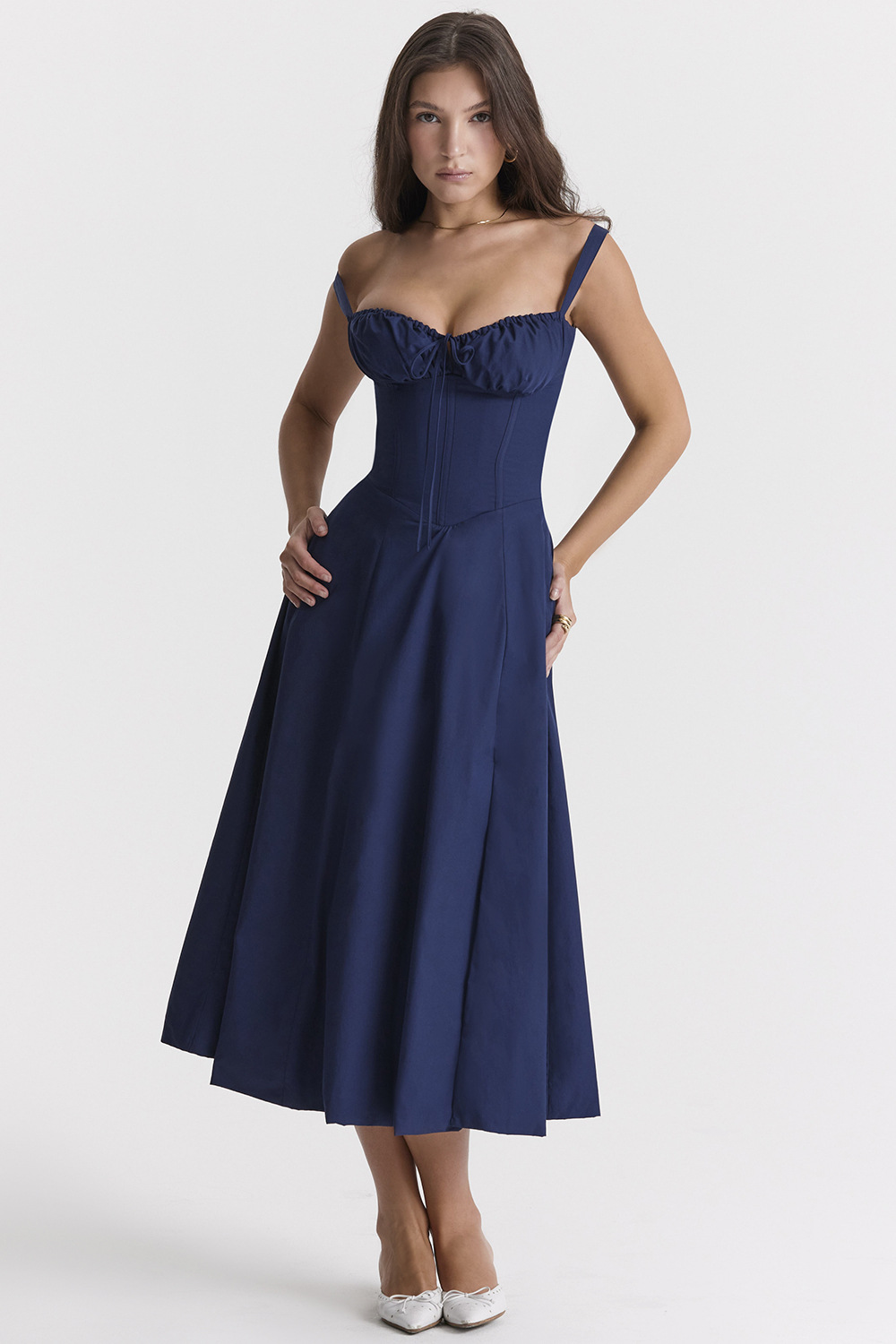 Jacqueline - Elegantní midi korzetové šaty pro dámy