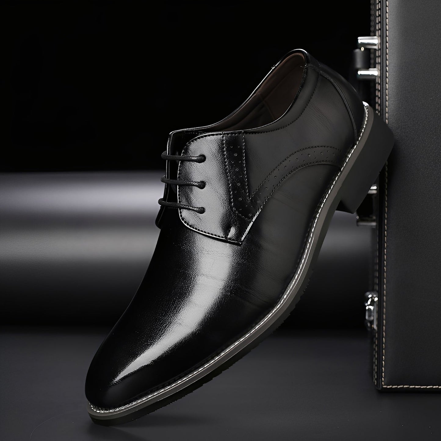 Desmond - Formální kožené boty s brogue detaily pro muže