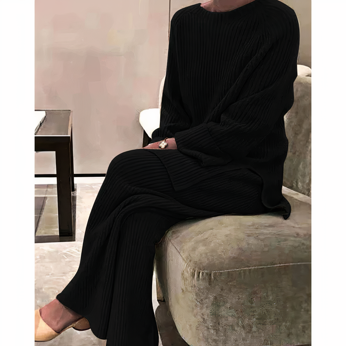 Samantha – Pletené Casual-Set Svetr & Kalhoty