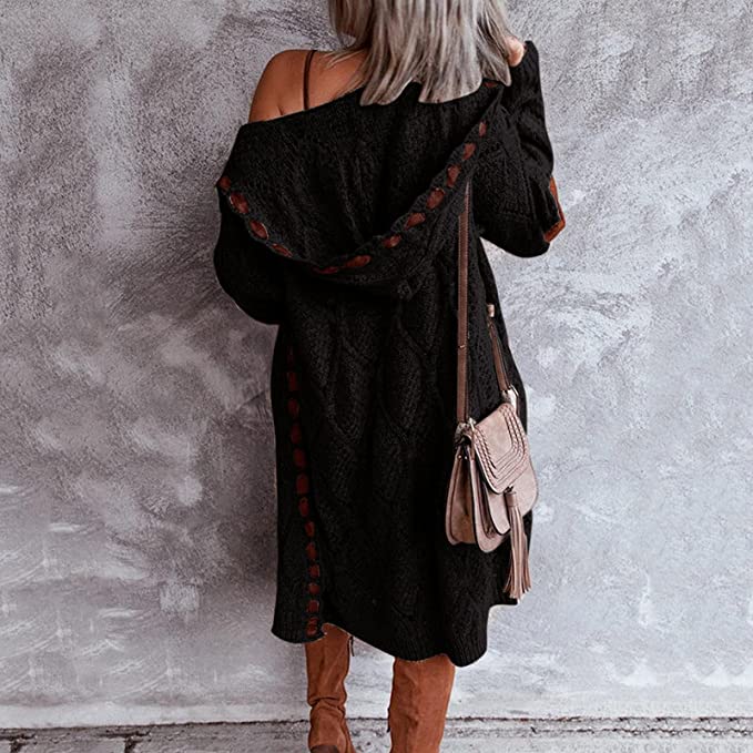 Alana - Elegantní Dlouhý Cardigan s Kapucí