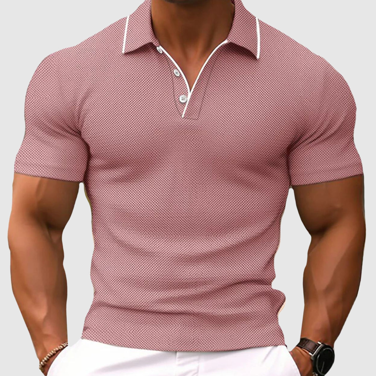 Jaren - Ležérní slim-fit polotriko pro muže